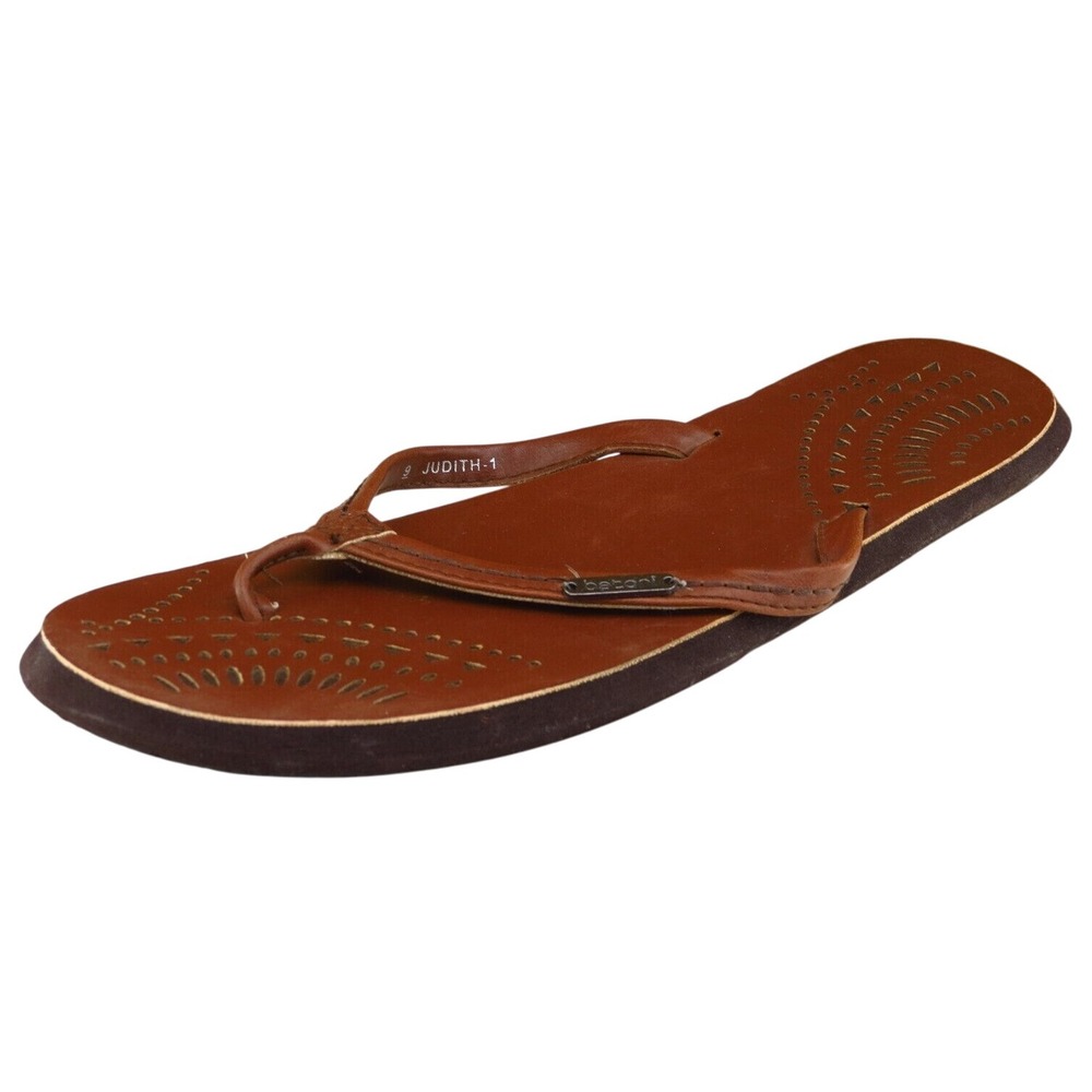 Betani Sz 9 M Brown Flip Flop Leather Women‎ Sandals Judith